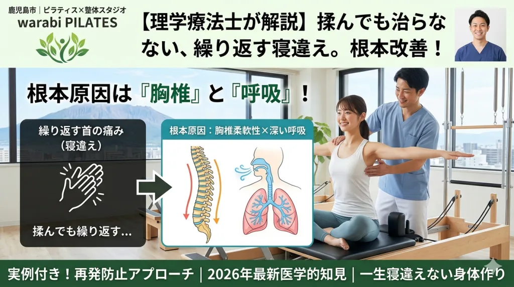 20260508_warabi PILATES ブログ記事 「寝違え ピラティス」