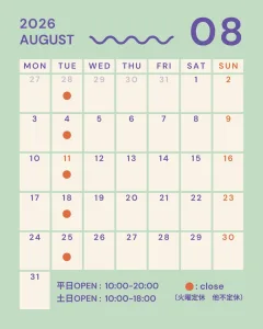 2026年8月 ピラティス 鹿児島 スケジュール 理学療法士 藤田